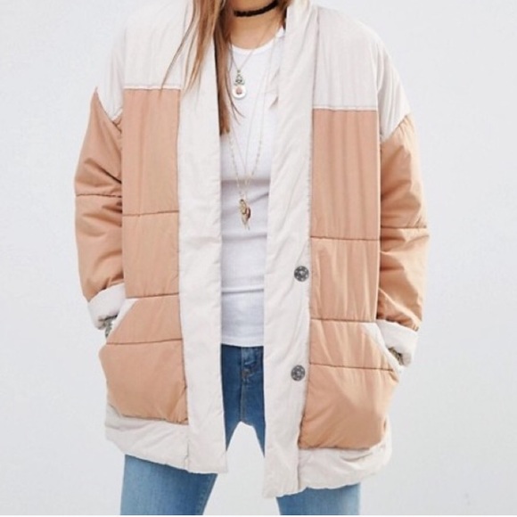 FREE PEOPLE Quilted Poplin JACKET Puffy Coat XS - Picture 2 of 3